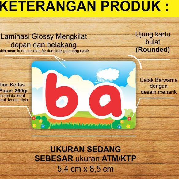 Paling Sesuai.. flash card suku kata / 110 KARTU BACA / belajar membaca suku kata / FLASHCARDS  BACA