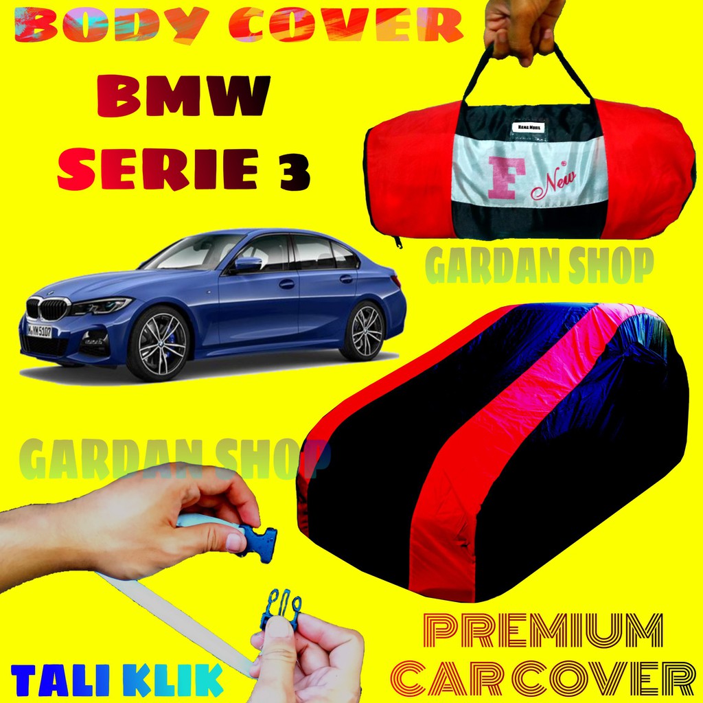 Body Cover BMW Series 3 Sarung MERAH Penutup Pelindung Bodi Mobil Bmw Serie 3 Waterproof PREMIUM