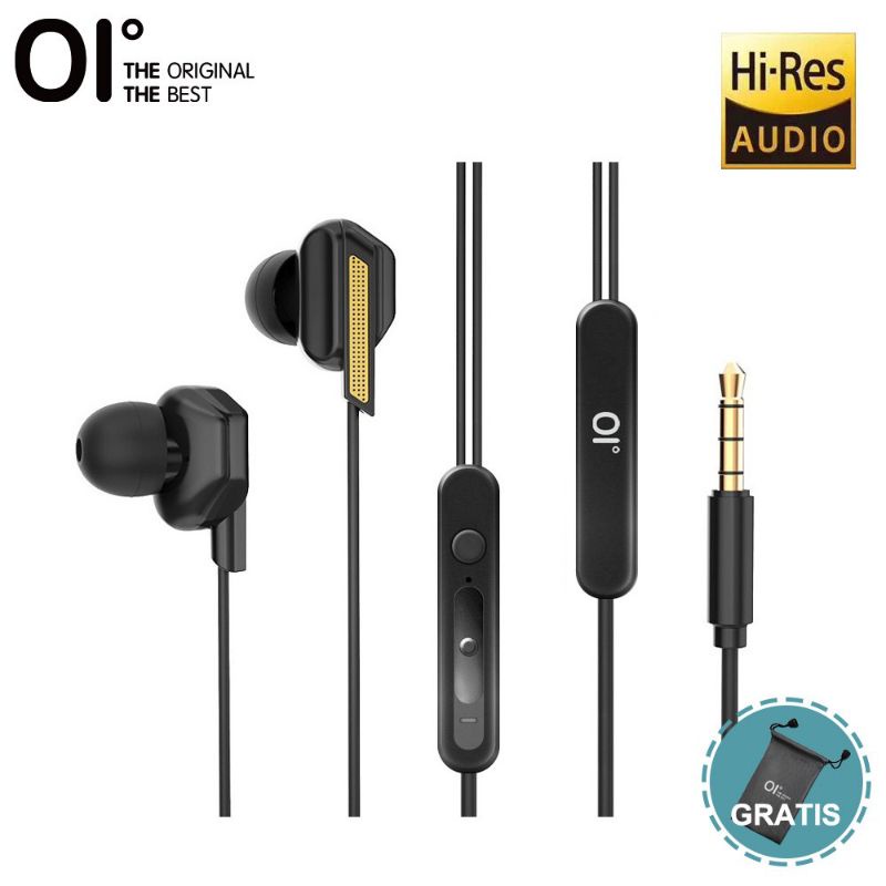 OI J5 Earphone In-Ear with mic HD Volume Control Original