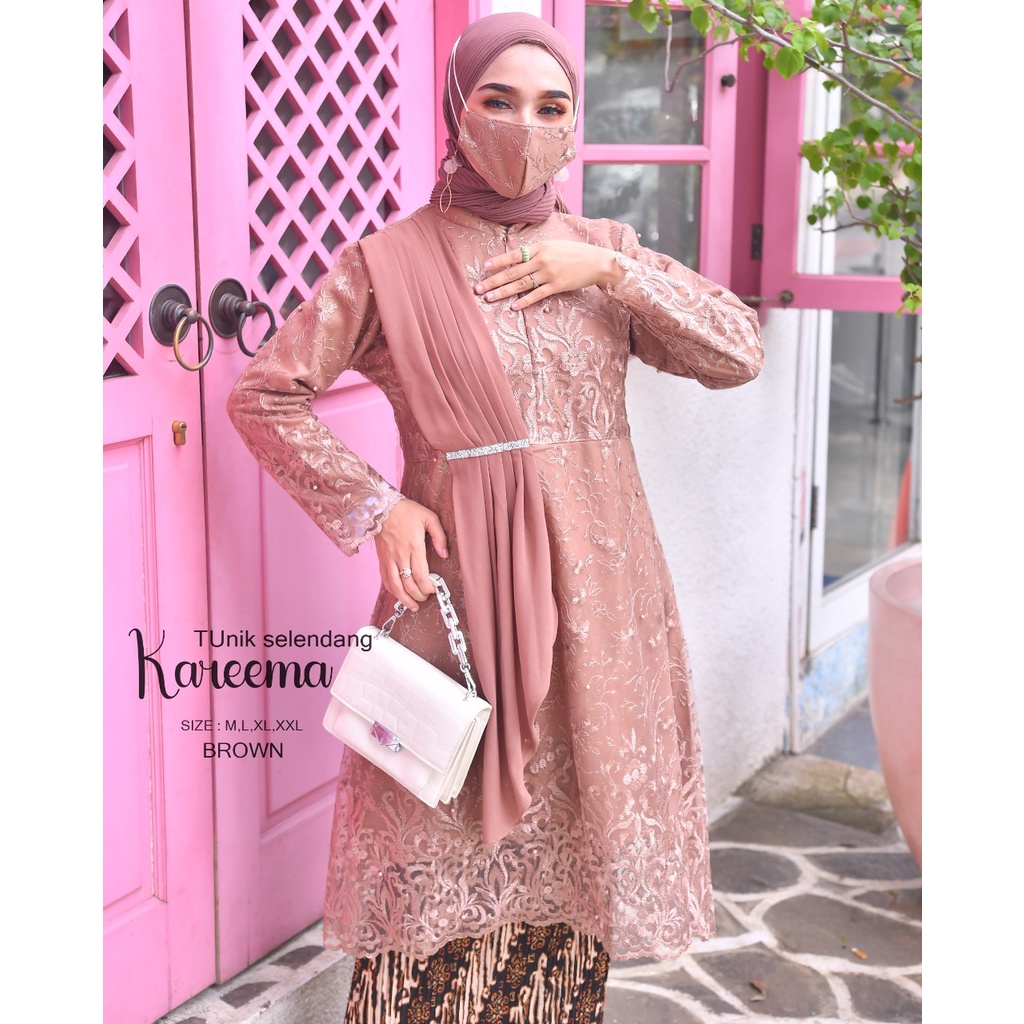 (COD) - SETELAN KEBAYA MODERN - SET TUNIK TILLE MODERN - BAJU KEBAYA MODERN - KEBAYA WISUDA - ATASAN KEBAYA BRUKAT - BAJU KEBAYA - KEBAYA BROKAT - KEBAYA SELENDANG- KEBAYA WISUDA - TUNIK TILLE SELENDANG - KEBAYA TUNIK - KEBAYA MODERN BY KIRANAOL-Mocca