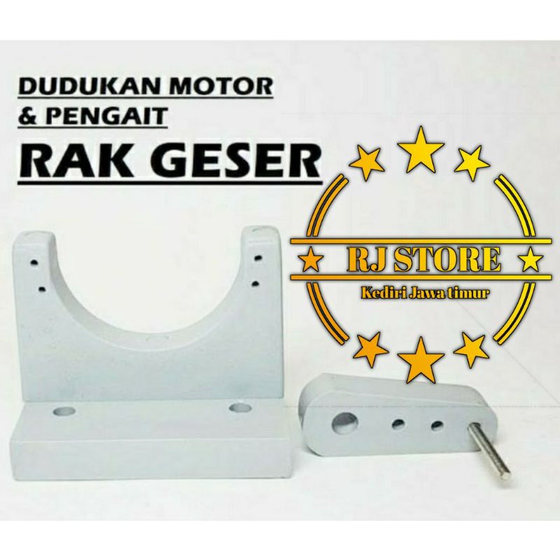 Dudukan dan Tuas Pengait Motor dinamo  Mesin Tetas Telur Sistem Rak Geser