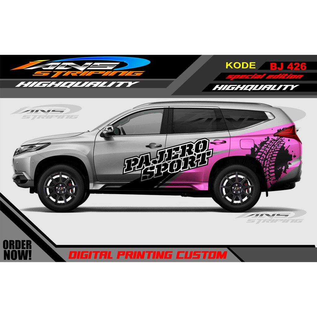 STICKER DECAL MOBIL PAJERO, FORTUNER / STIKER MOBIL PAJERO / STIKER PAJERO