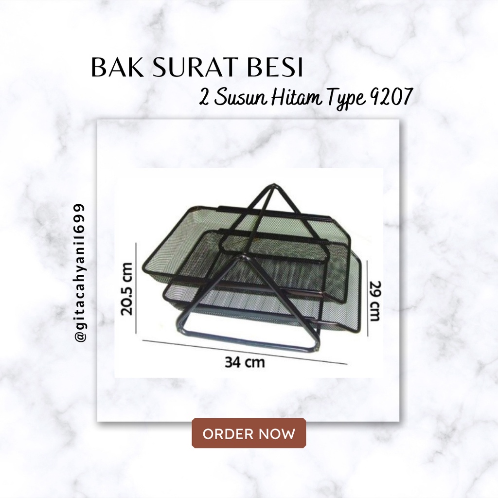 

BAK SURAT BESI HITAM 2 SUSUN TYPE 9207