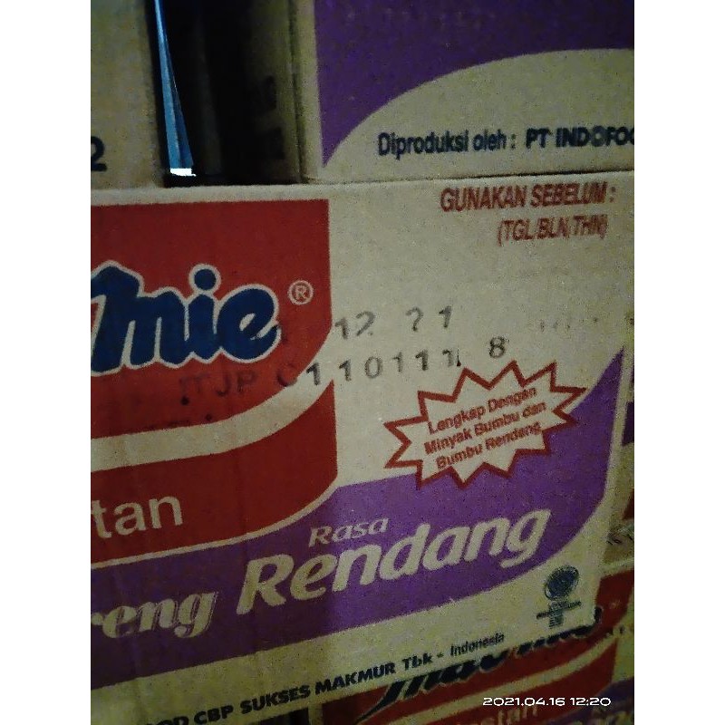 INDOMIE RENDANG.SEDUS 40 BKS.