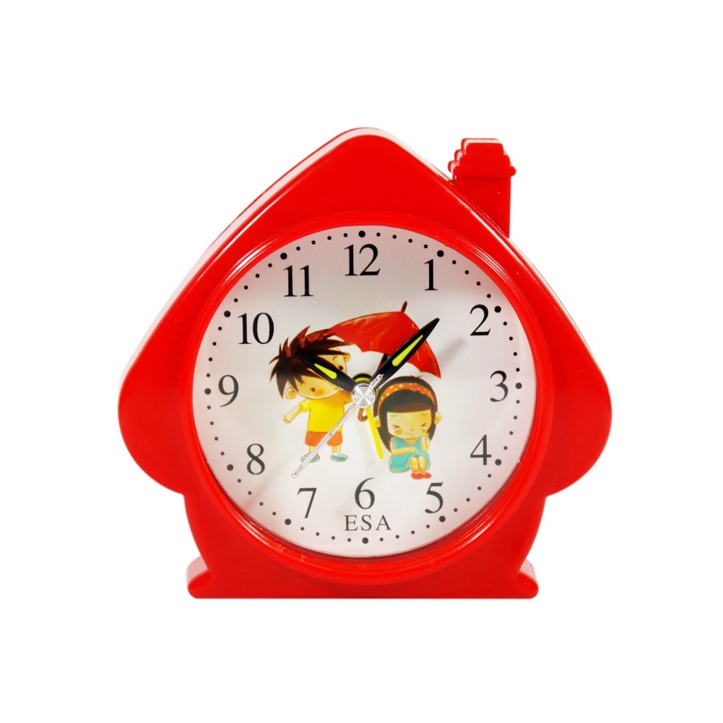 Jam Weker Bentuk Rumah Jam Beker Anak Lucu Unik Alarm Clock Warna Warni Free Baterai