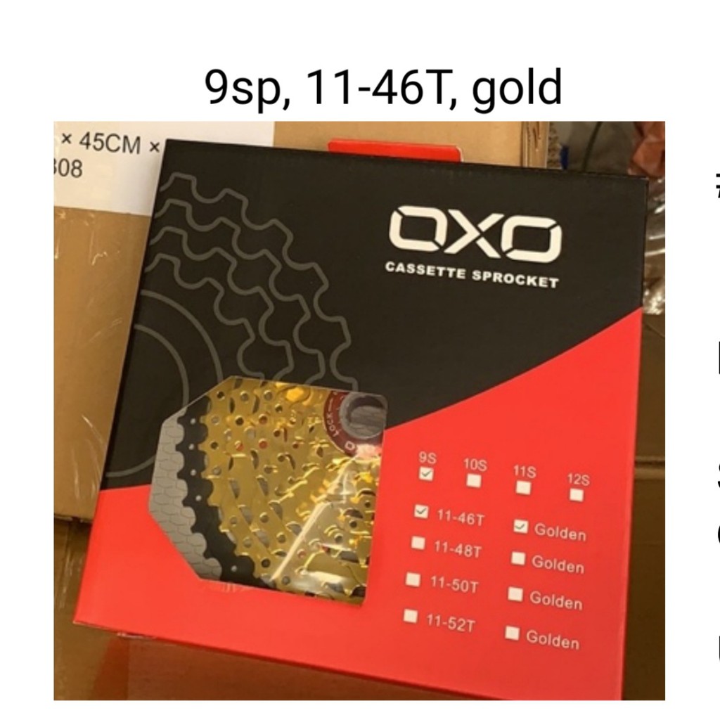CS sprocket OXO 9sp 46T gold 9 speed 11-46 T