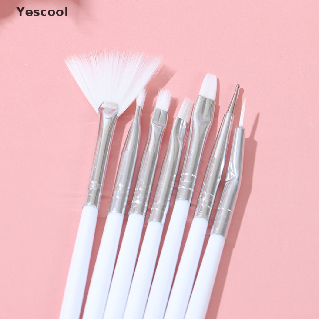Yescool 15pcsset Kuas Lukis Kutek Gel UV Untuk Nail Artmanicuresalon DIY