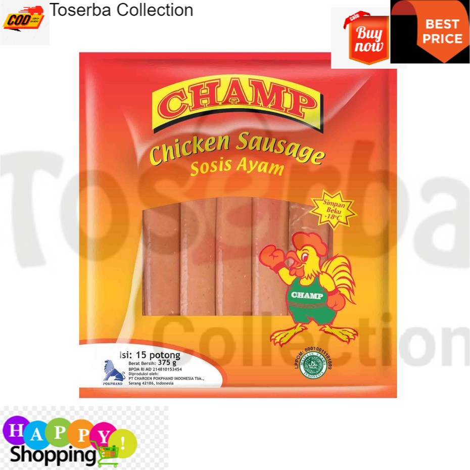 

Toserba Collection Murah Champ Paket Sausage Chicken Makanan Instan 375 G (7 Pcs) Bandung - Cimahi
