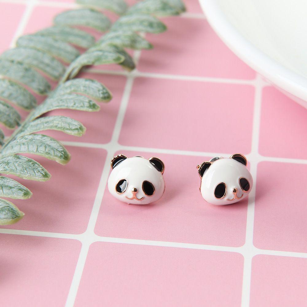 NEEDWAY Anting Untuk Wanita Bentuk Panda Perhiasan Alloy Anting Pengantin