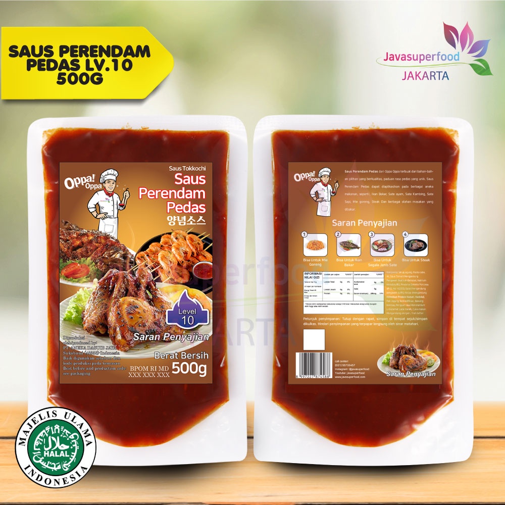 Saus Perendam Pedas Tokkochi Saus Buldak Pedas 500g Level 10 Oppa-Oppa