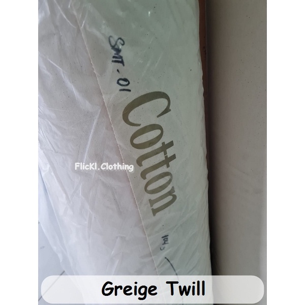 Bahan Kain Greige Twill Katun Cotton Grey Twill Tas Ransel Slempang Jaket Celana Clemek