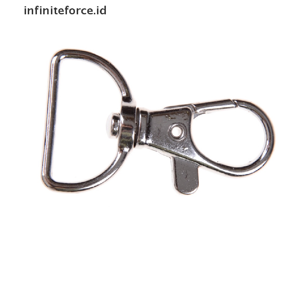 (infiniteforce.id) 10pcs / set Kait Gantungan Kunci Bahan Metal Warna Silver