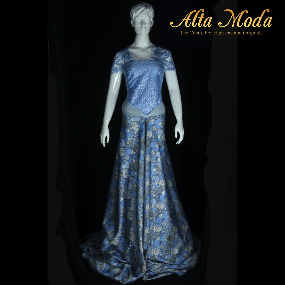 

Alta Moda Kain Jacquard Motif Petals Flower Biru Muda (1M)