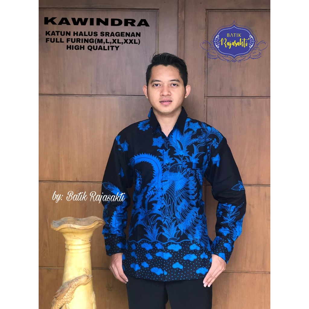 KAWINDRA RAJASAKTI KEMEJA BATIK SOLO PRIA LENGAN PANJANG LAPIS FURING ATASAN BATIK PREMIUM MODERN KATUN HALUS BAHUWIRYA  BANAMITRA BANAMITRA PUTIH BANGSAWAN BAYU PUTRA BERLIAN BIRU BHARATAYUDA BIMASENA BIRENDRA BIRU INDAH BRAHMAKERTA BRAHMAKERTA MERAH