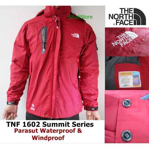 OBRAL Jaket Gunung Training Motor The North Face 1602 Summit Series Red