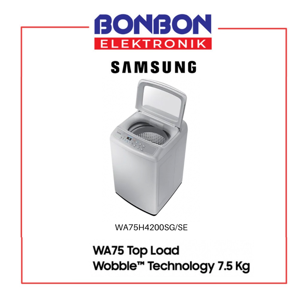 Samsung Mesin Cuci Top Loading 7.5KG WA75H4200SG/SE / WA-75H4200-SG / WA75H4200