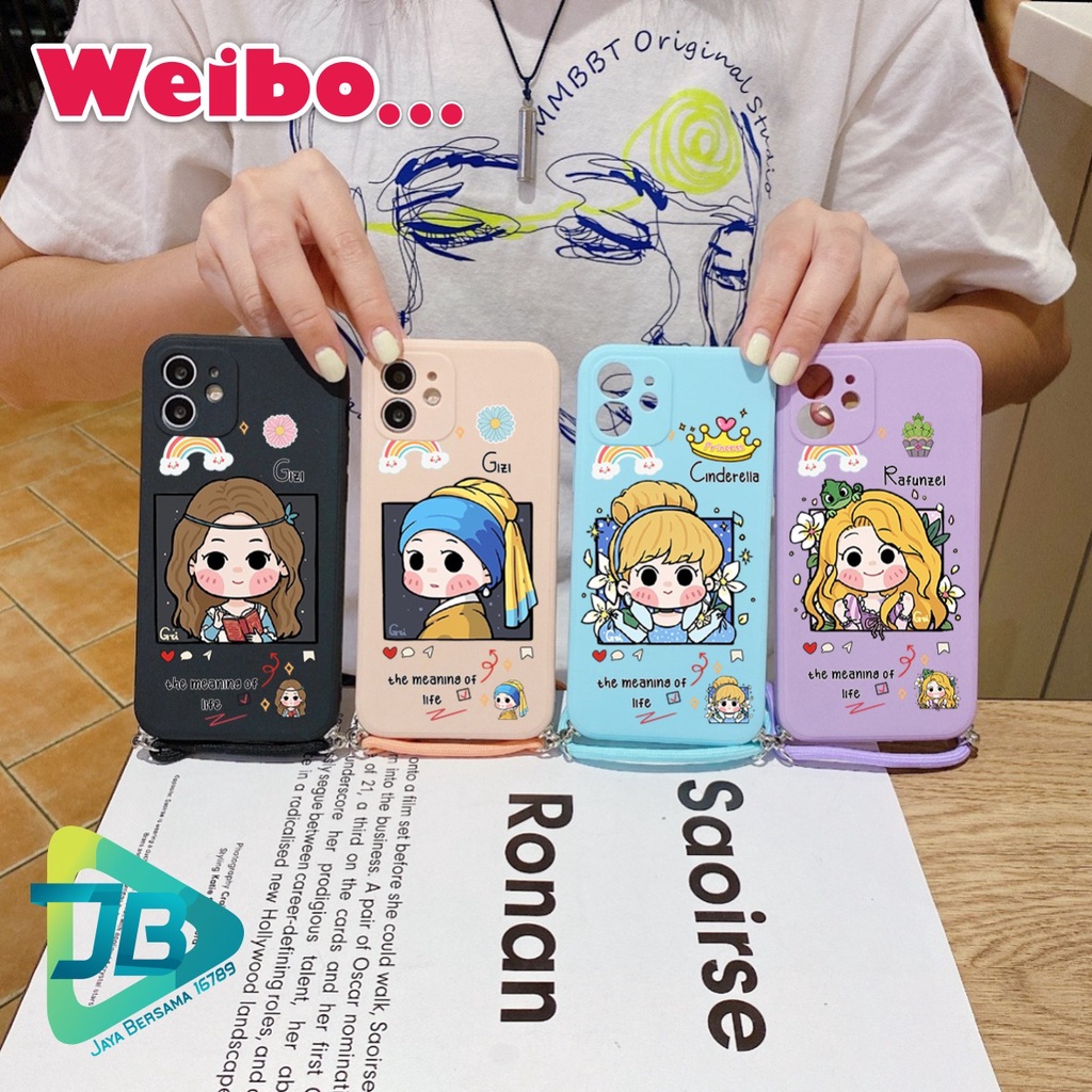 SOFTCASE SILIKON SLINGCASE TALI LANYARD STRAP PHONE MACARON PELINDUNG KAMERA WEIBO OPPO VIVO SAMSUNG XIAOMI REALME IPHONE ALL TYPE JB5430