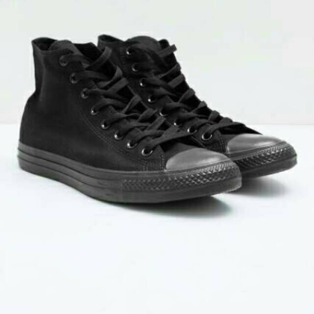 Converse High Black Sepatu Sekolah Pria Wanita Hitam Polos Sma Smp Grade Original