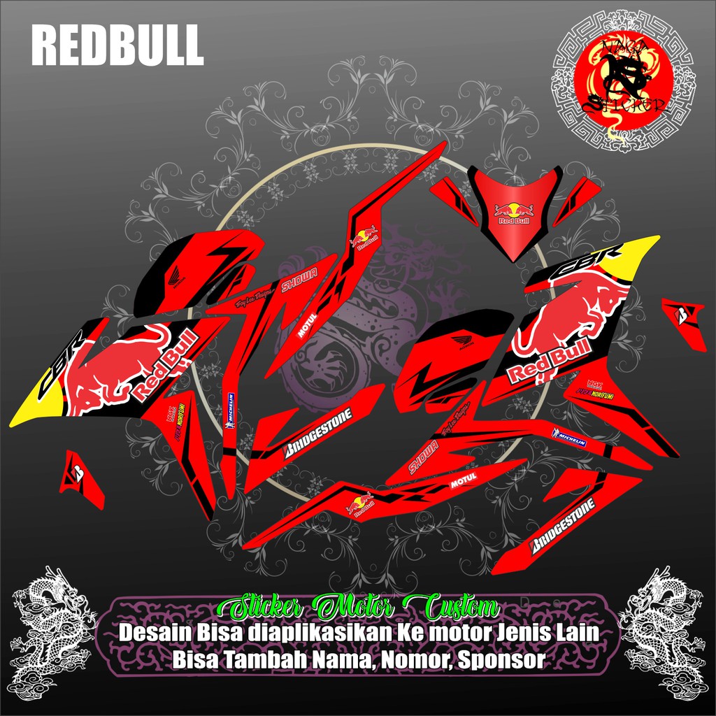 DECAL STICKER HONDA CBR 150 REDBULL