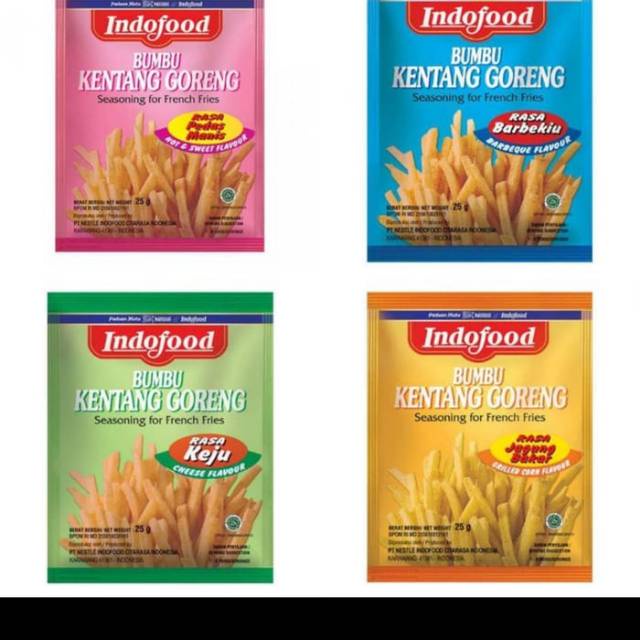 

Bumbu Kentang goreng Indofood All Variant