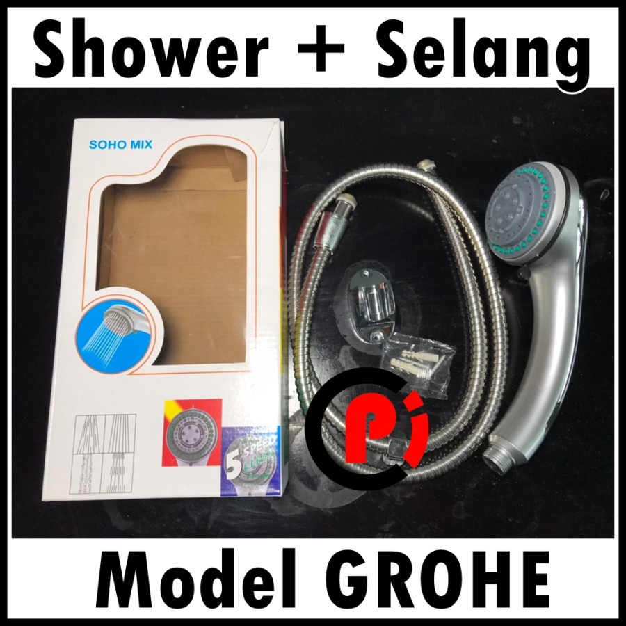 SOHO MIX Hand Shower Kepala Pancuran Kamar Mandi Plus Selang 1.5M