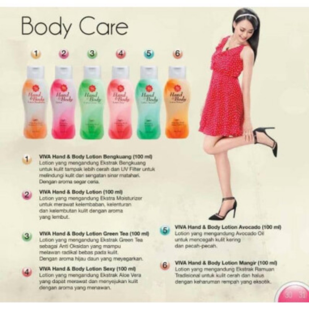 Viva Hand &amp; Body Lotion 100ml | Bengkuang | Green Tea | Sexy | Avocado | Mangir