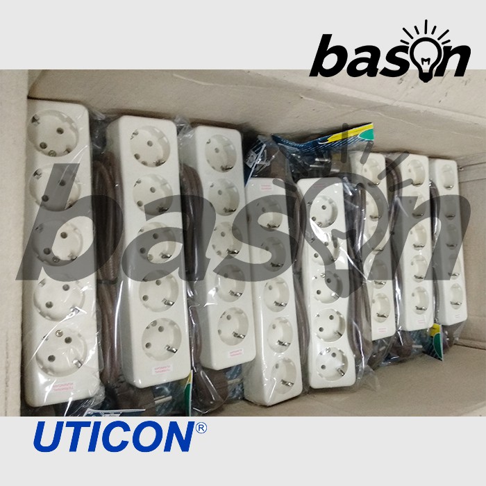 UTICON ST158C Multi Outlet - Stop Kontak 5 Lubang Arde 1.5 Meter