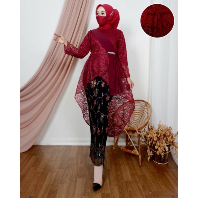 Kebaya soraya set kebaya brukat selendang/ketelan kebaya soraya /kebaya selendang /set kebaya soraya terbaru/kebaya wisuda/kebaya kondangan/kebaya srikandi/kebaya tunik /kebaya pesta /kebaya murah