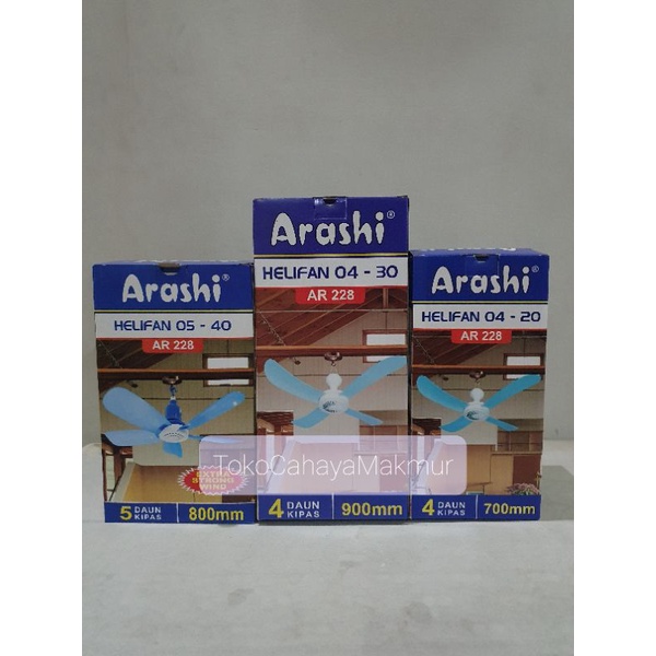 Arashi Helifan 04 20w,30w,40w / Kipas Angin Gantung / Kipas Gantung