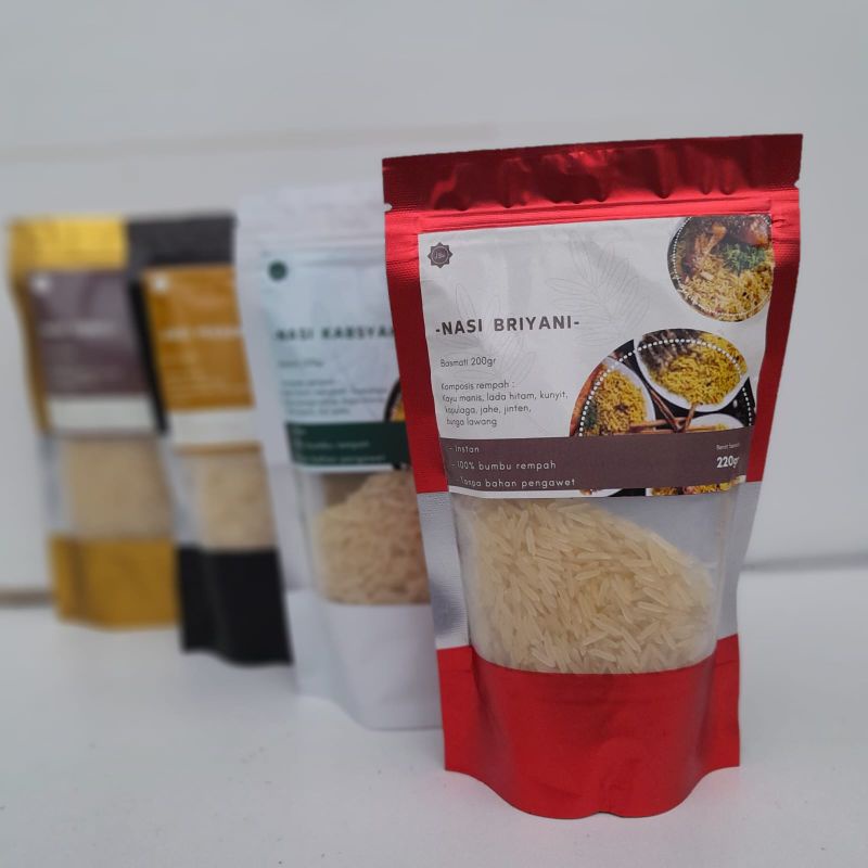 

beras basmati dan bumbu Briyani kabsyah kebuli mandhi kabuli kabsah biryani 200gr basmati 10gr bumbu