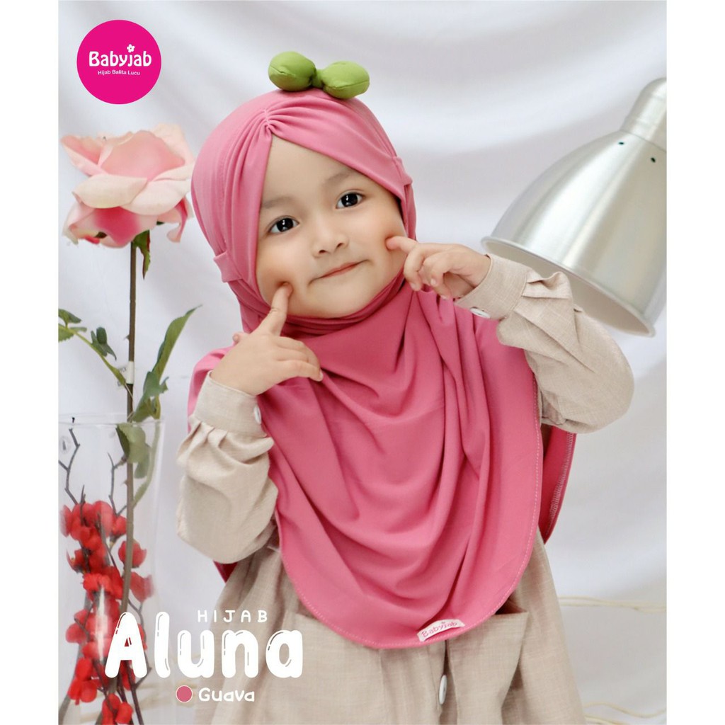  Jilbab  Anak Bayi Jersey Premium Jilbab  Anak Aluna Warna  