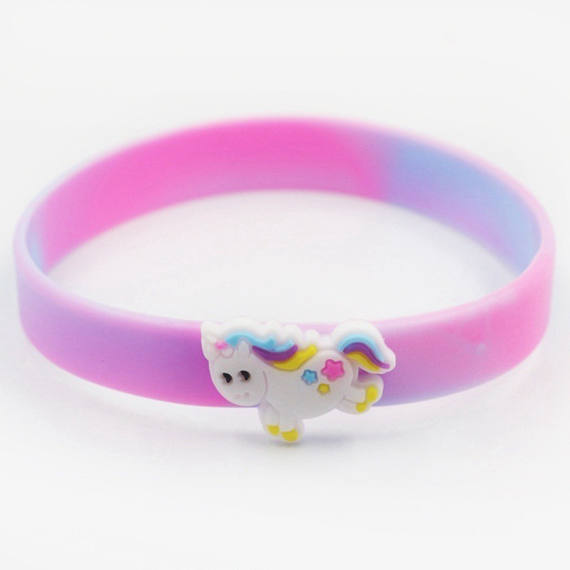 Gelang Model Unicorn Bahan Silikon untuk Pesta / Hadiah