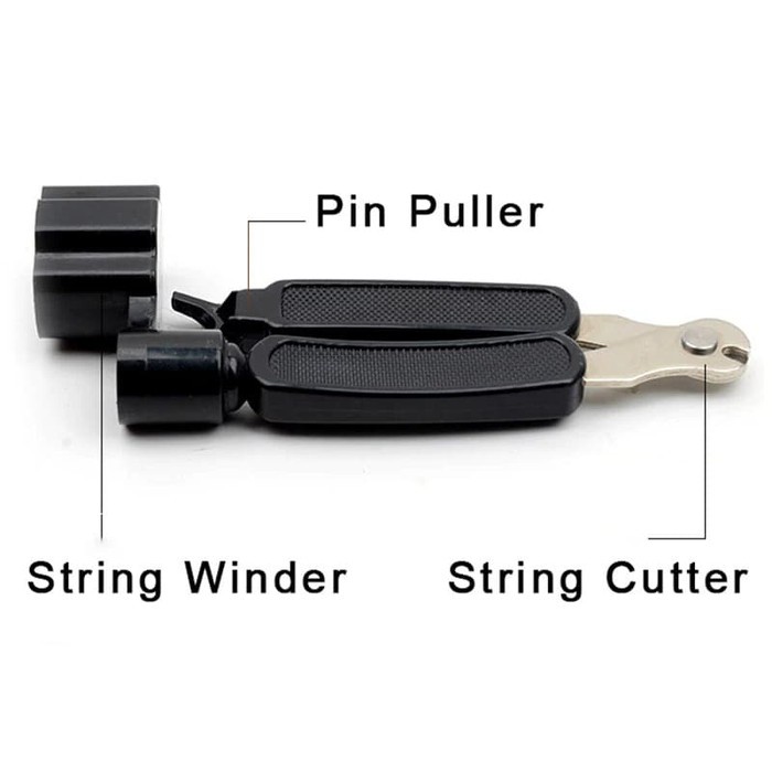 Guitar Tool 3in1 String Winder Bridge Pins Puller Cutter Senar Gitar