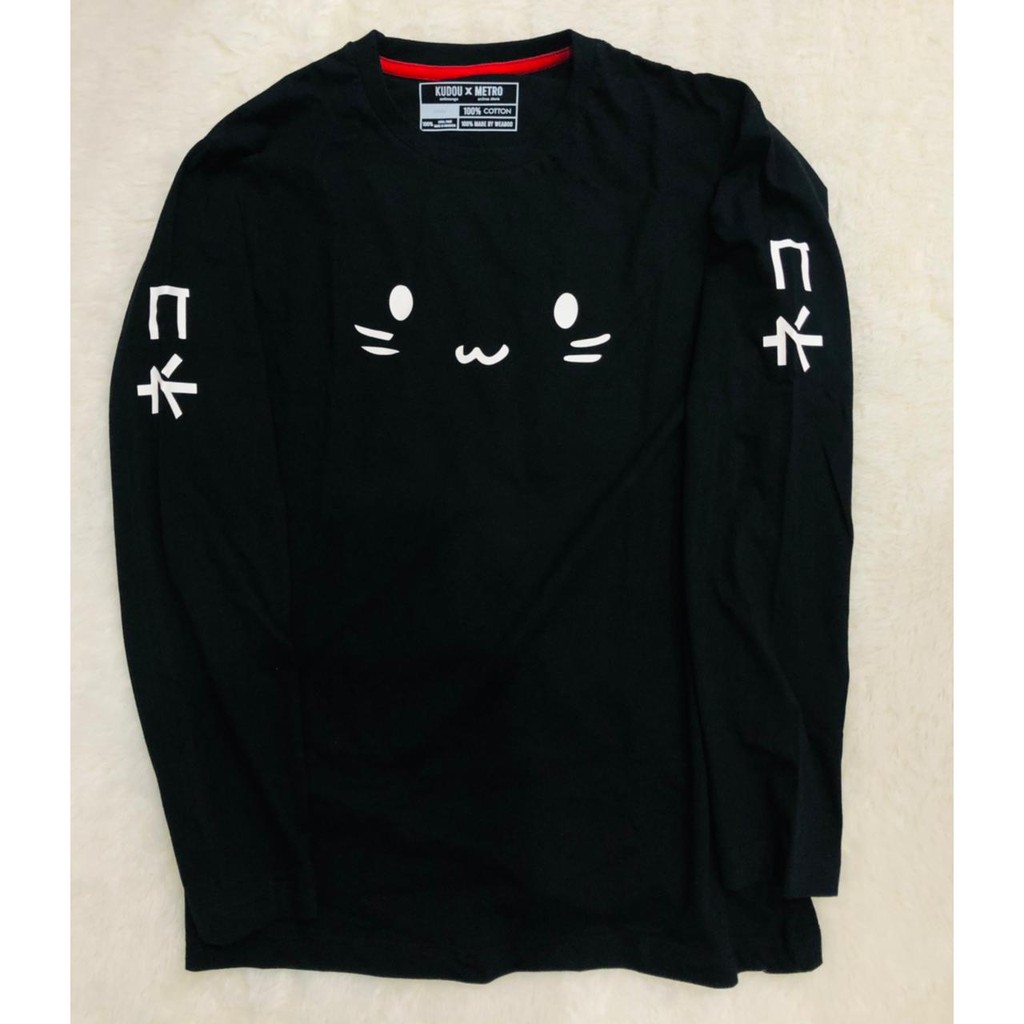 Tshirt Neko Neko Kawaii Cat Black Kuro Neko Premium Quality