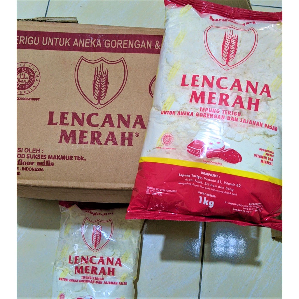 

tepung terigu bogasari lencana merah 1kg