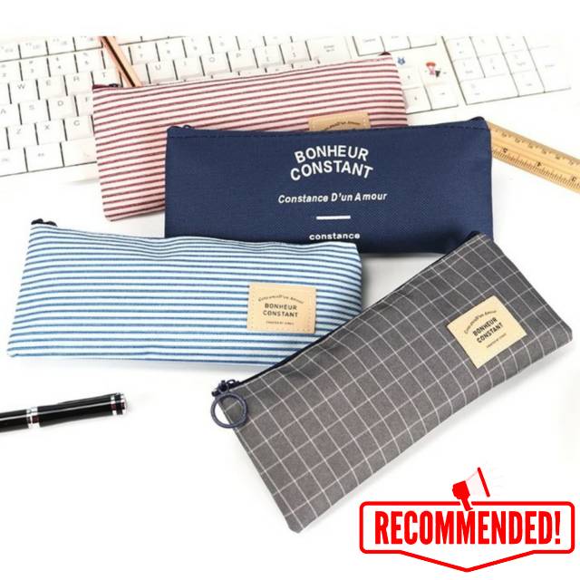 

Bonheur Constant Pencil Case / Tempat Pensil dan kosmetik wanita dewasa atau remaja murah import