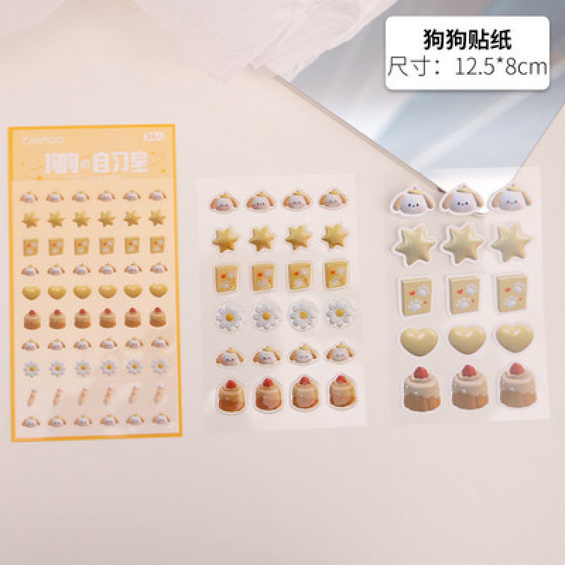 Ins Stiker Epoxy Kristal 3D Motif Kartun Anak Perempuan Untuk Dekorasi Handphone / Gelas Air Diy