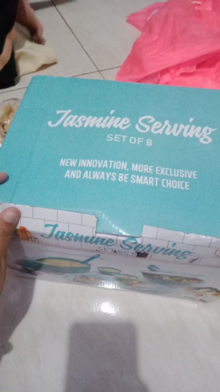 Prasmanan Set Jasmine Serving Set 12pcs/ Wadah Saji Makanan Set Lengkap Piring Dan Mangkok