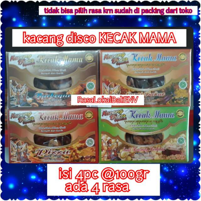 

KACANG DISCO KECAK MAMA 4 PC , KACANG DISCO BALI, KACANG DISCO MURAH