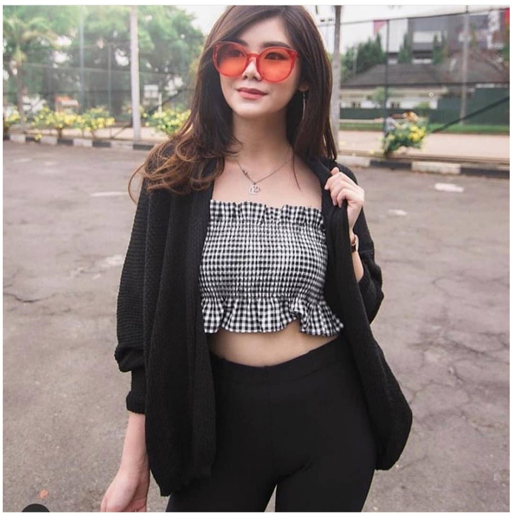 Queenbags89 baju outfit cewek baju atasan wanita baju Rajut Marion Outer