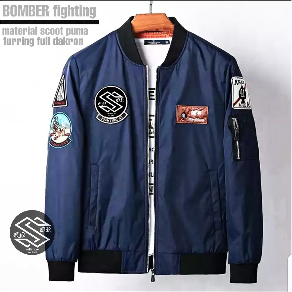 Jaket Pria Bomber Fighting Pilot