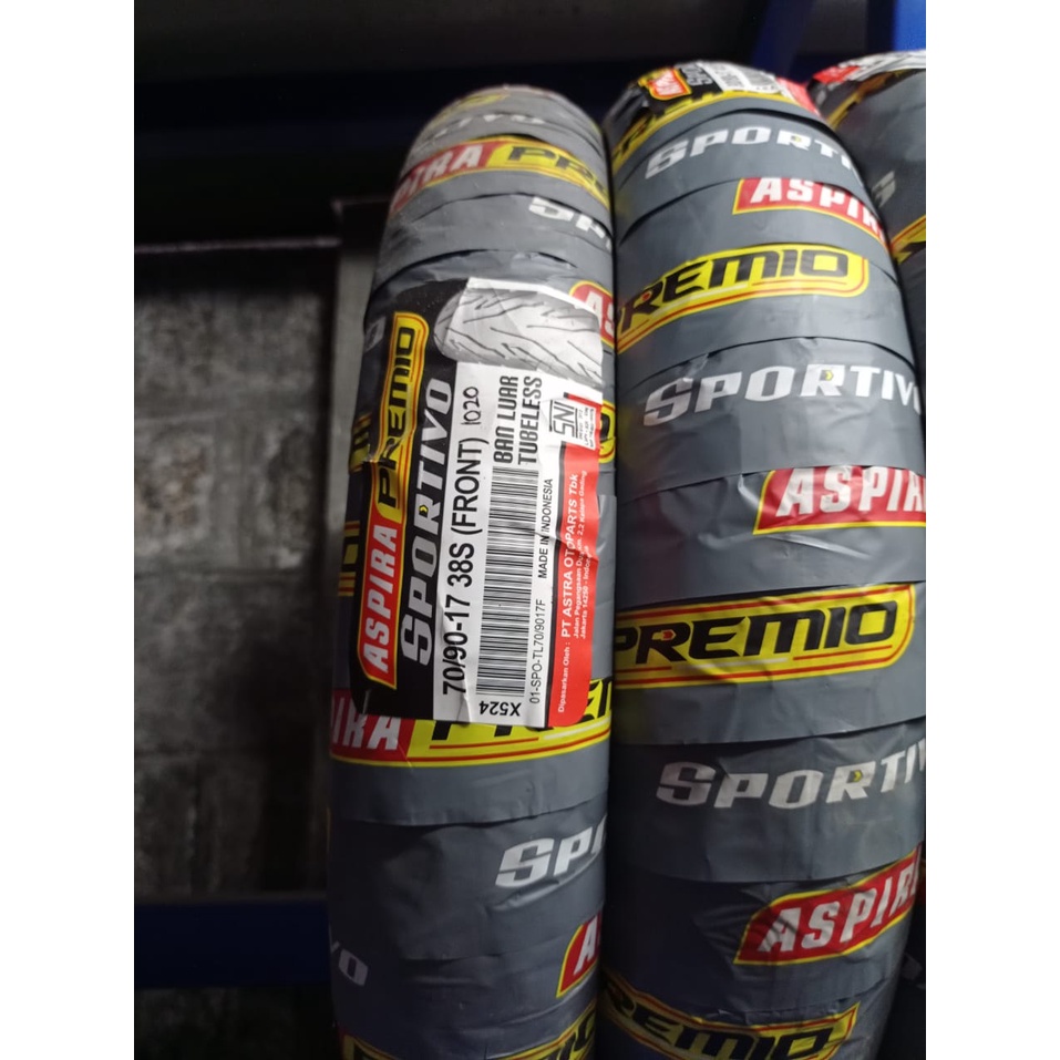 Ban motor bebek Aspira Premio Sportivo 70 90 17 F Tubeless