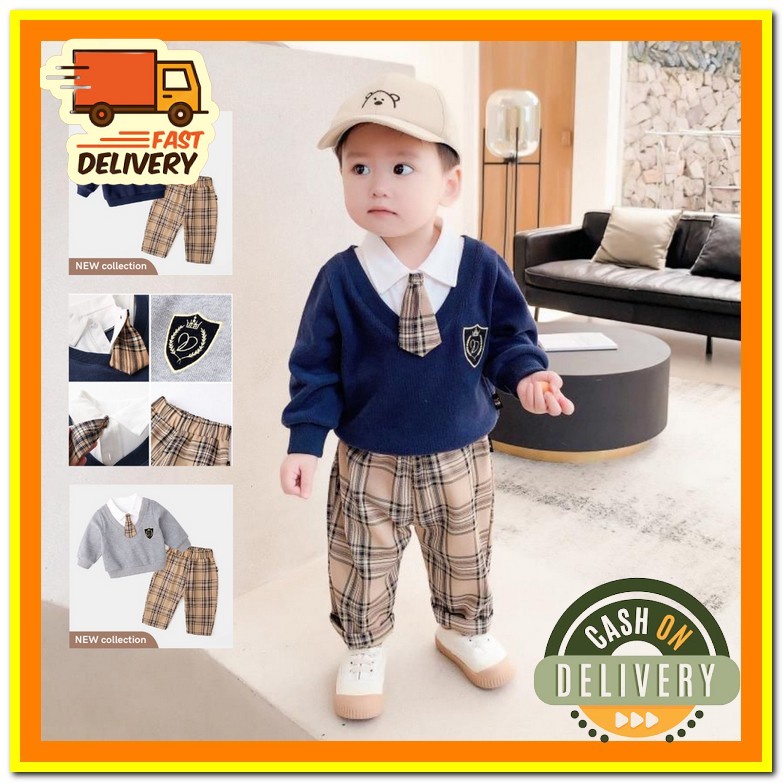 Setelan Anak Laki Laki Murah Setelan Anak Laki Premium Set Import Stelan Baju Celana Stelan Anak Cow