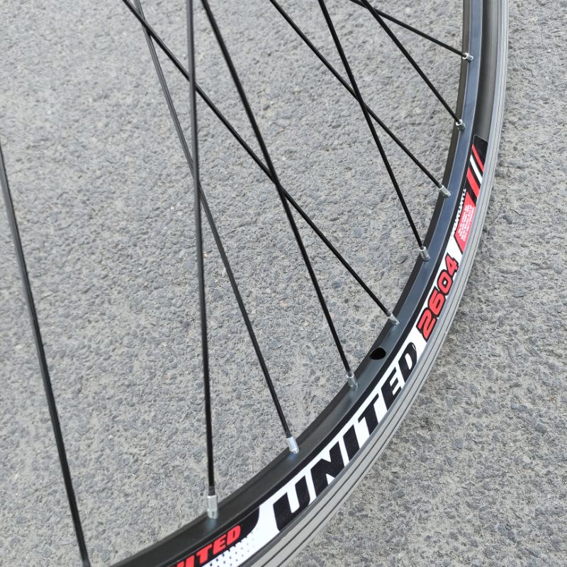 ( Sepasang ) Wheelset Rims 26 United  MTB Federal Sepeda gunung 36 Hole Cakram / V Brake Tinggal Pasang