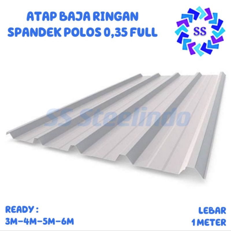 ATAP BAJA RINGAN SPANDEK POLOS GALVALUM-ZINCALUM 0,35 FULL
