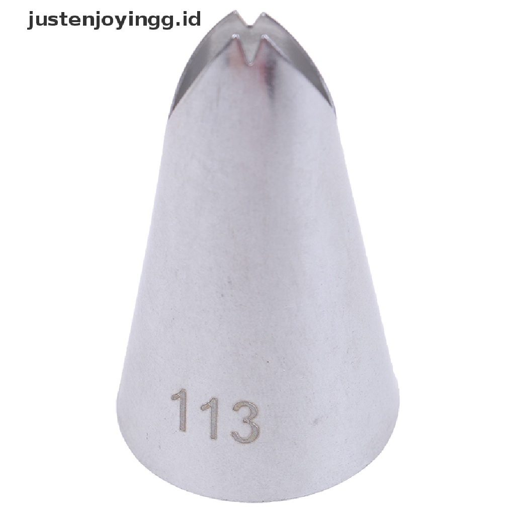 5pcs Nozzles Icing Piping Bentuk Daun Bahan Stainless Steel Untuk Dekorasi Kue Pastry