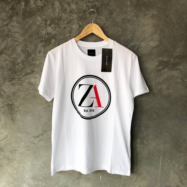 Kaos zara man logo t-shirt original branded