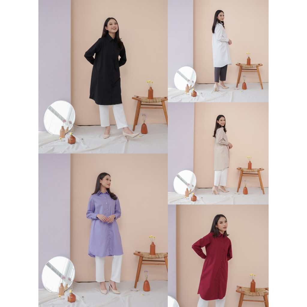 Cotton Shirt Dress / Dress Katun Wanita