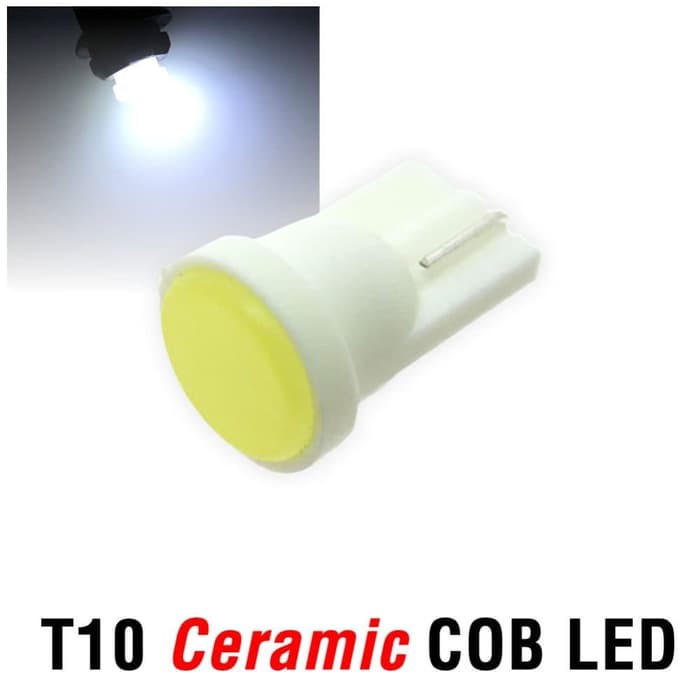 LAMPU LED T10 W5W COB CERAMIC Sein Senja Plat Motor Mobil HIGH POWER