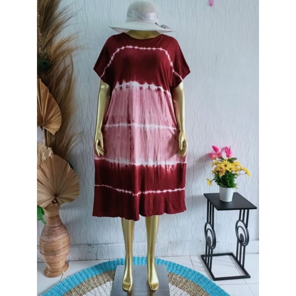 dress / daster Jersey motif gradasi tengah